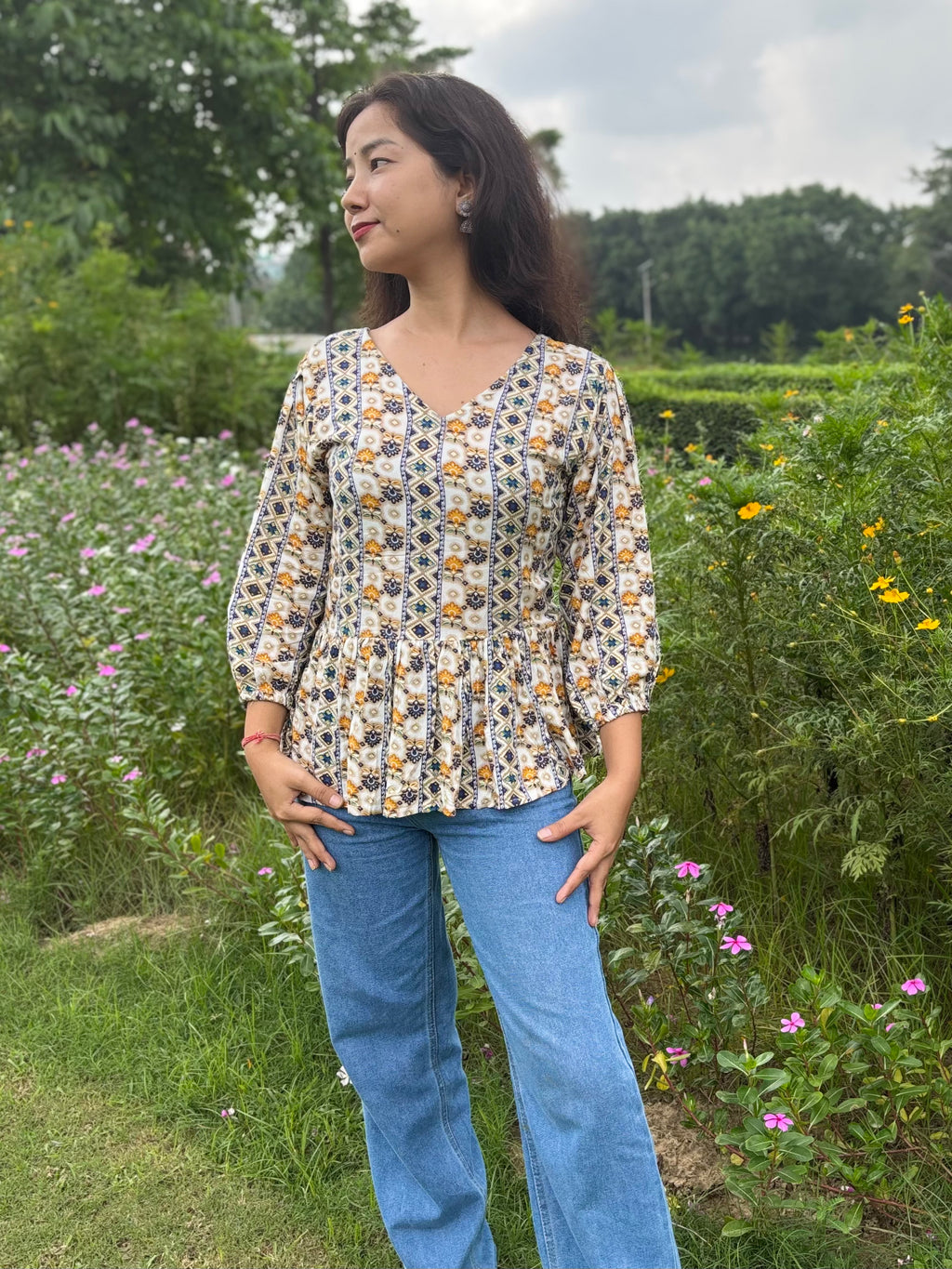 Meher-Peplum Top