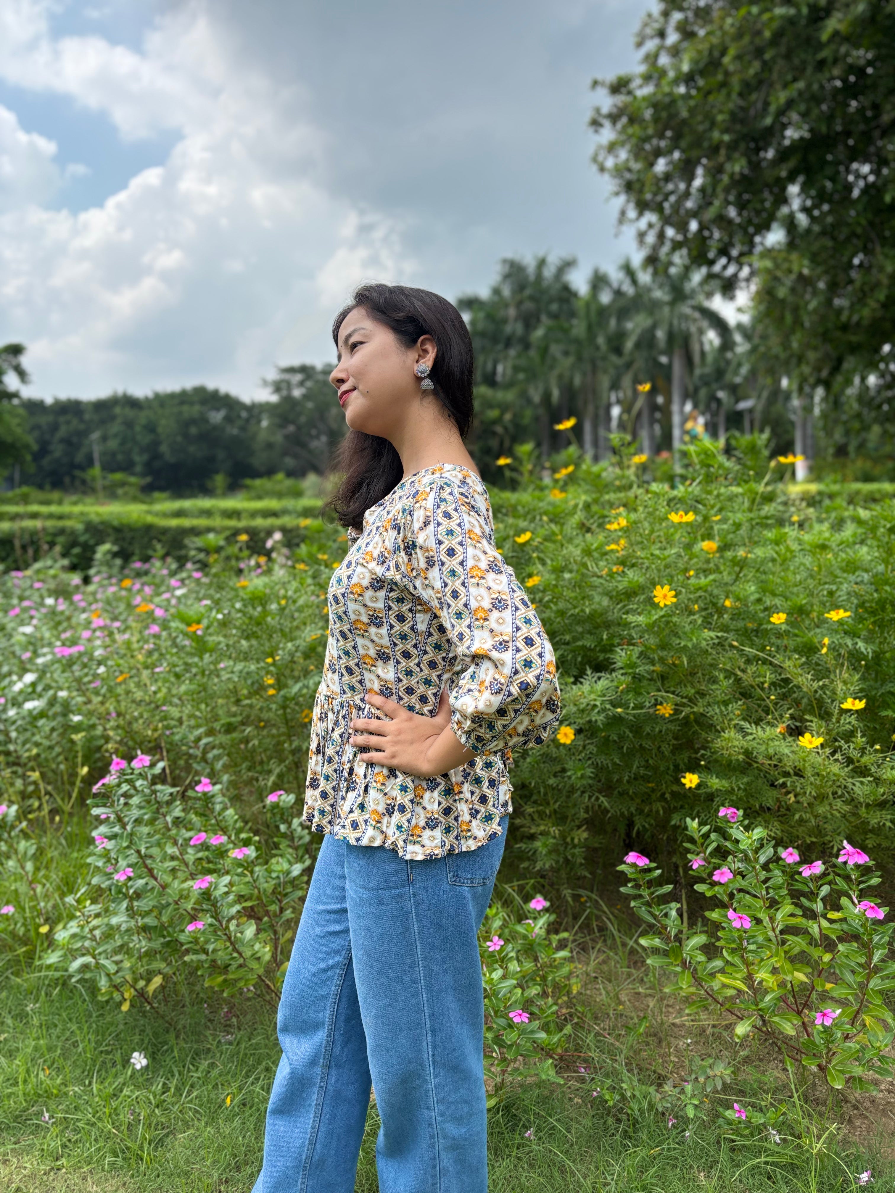 Meher-Peplum Top