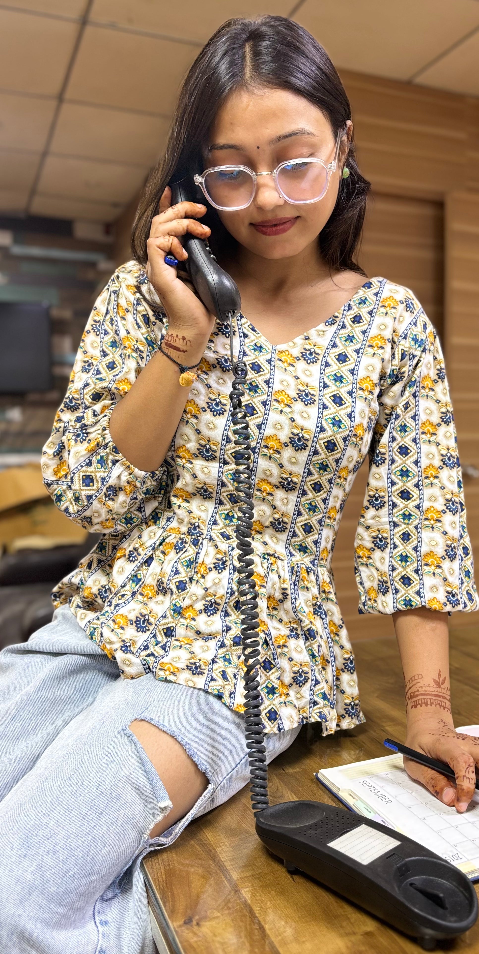 Meher-Peplum Top