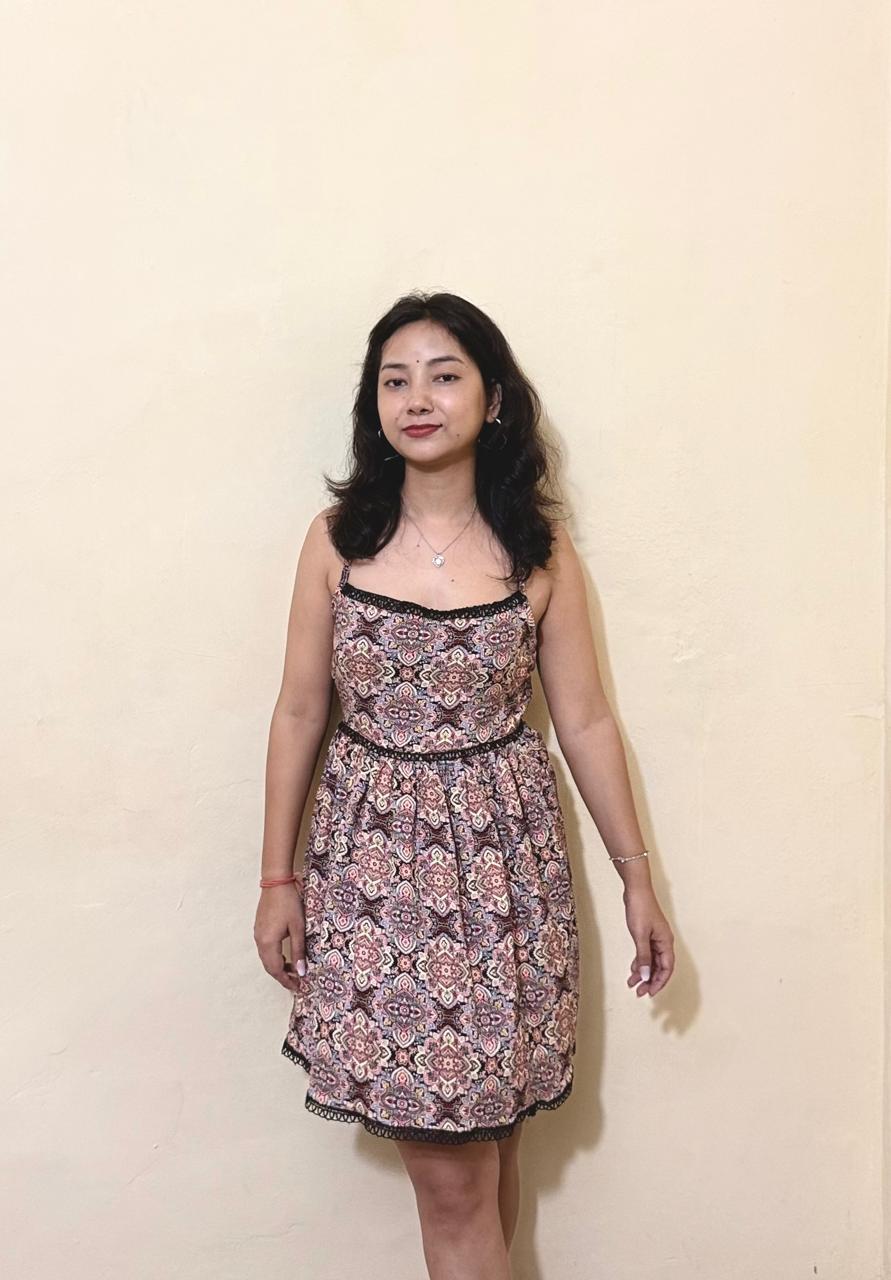 Floral Printed Sleeveless A-Line Mini Dress for Women