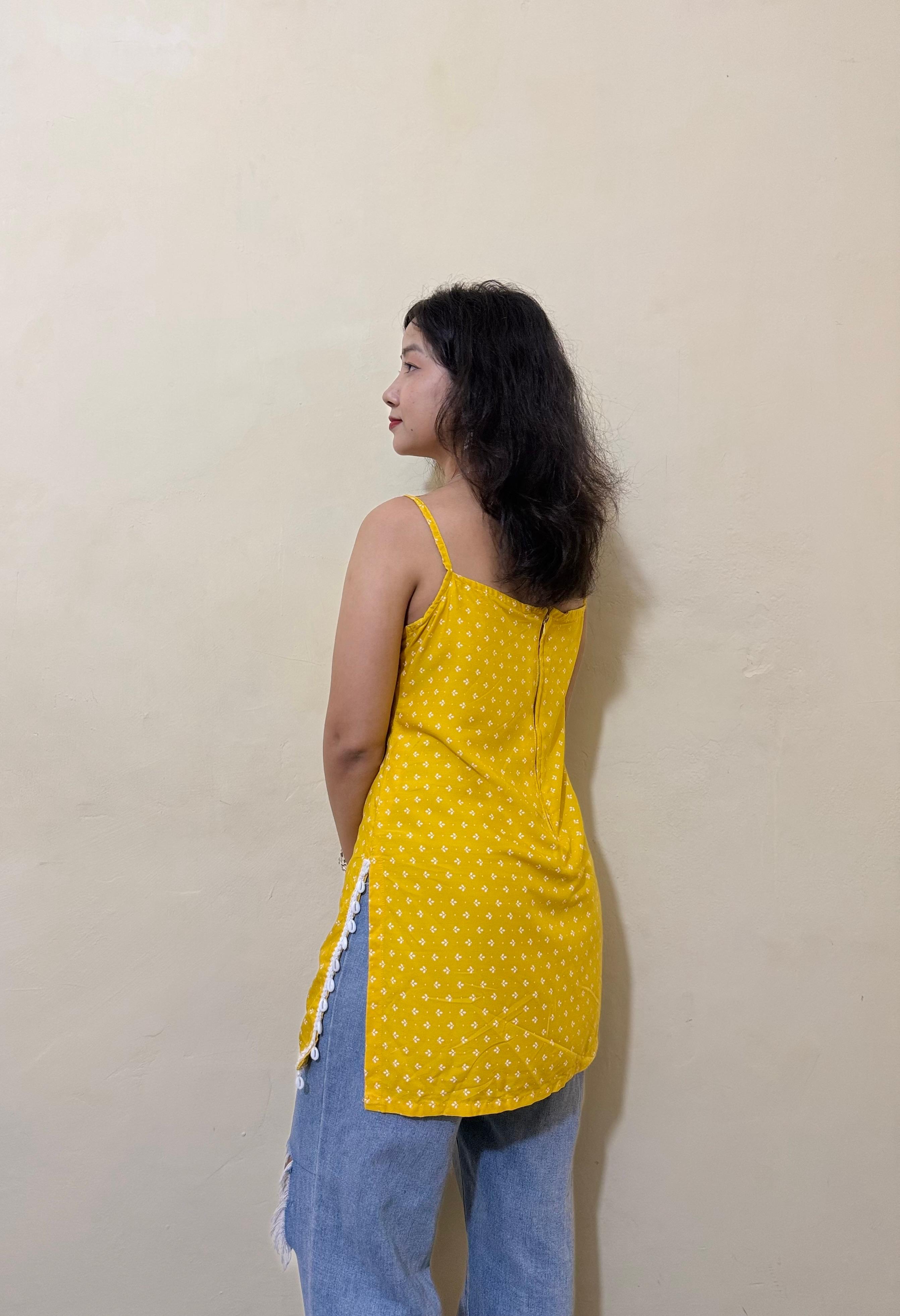 Kanak - Sleeveless Printed Kurti